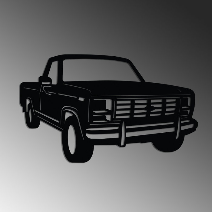 Wallity Ford F150 Pickup Truck 1980 Escultura de pared metálica Wallity Ford F150 Pickup Truck 1980 Escultura de pared metálica